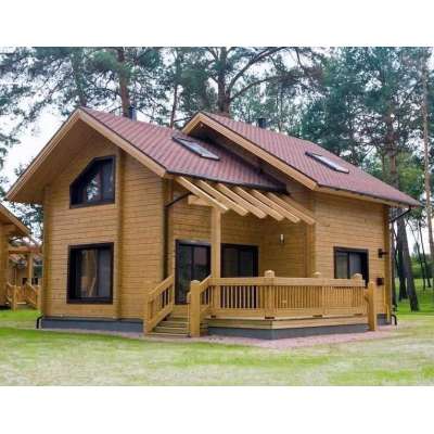 Popular style 2-storey luxury prefabricated wooden leisure villa houses