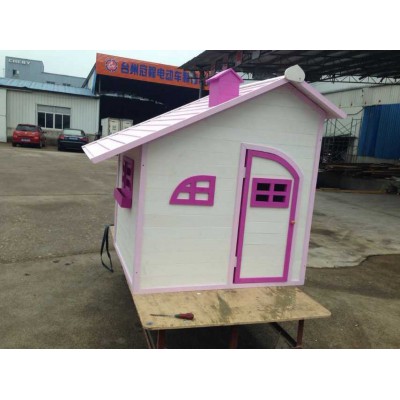 2017 hot selling kids outdoor wooden playhouse cubby house for fun