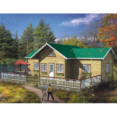 wholesale big size balcony garden prefab wooden cabin with pier beam